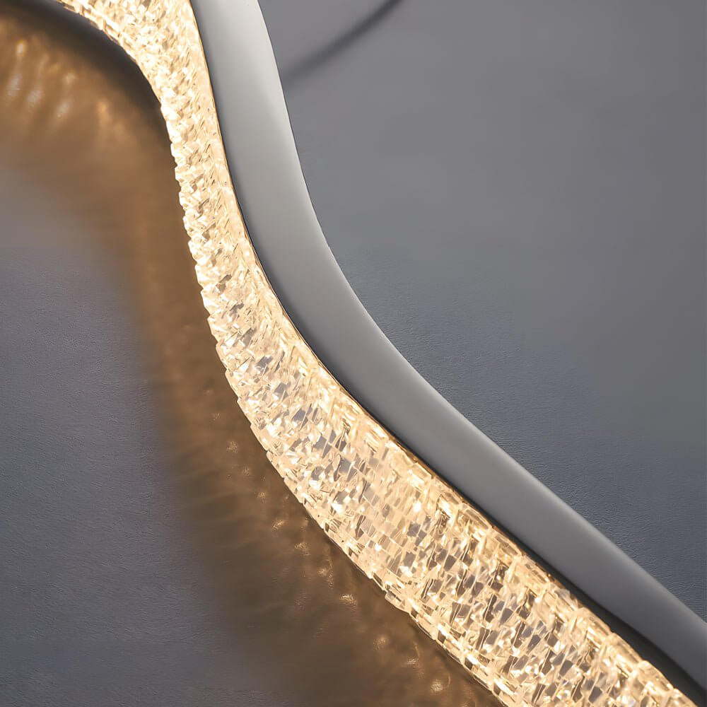 1 - Light Black Wave Linear LED Pendant Light