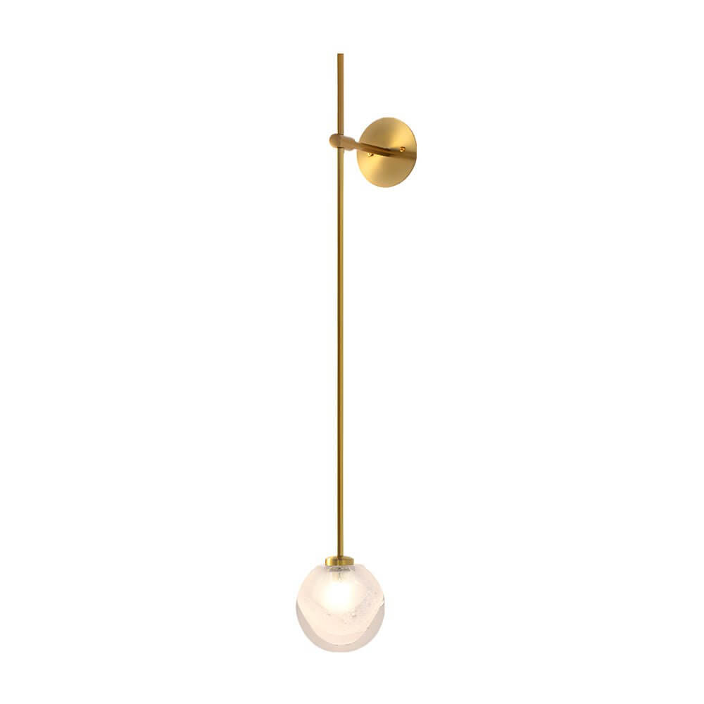 1 - Light Glass Bubble Globe Slim Wall Light