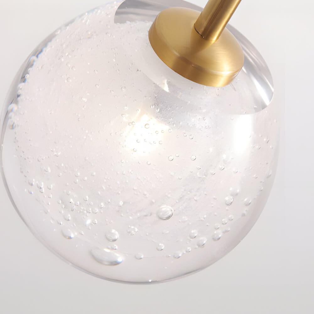 1 - Light Glass Bubble Globe Slim Wall Light