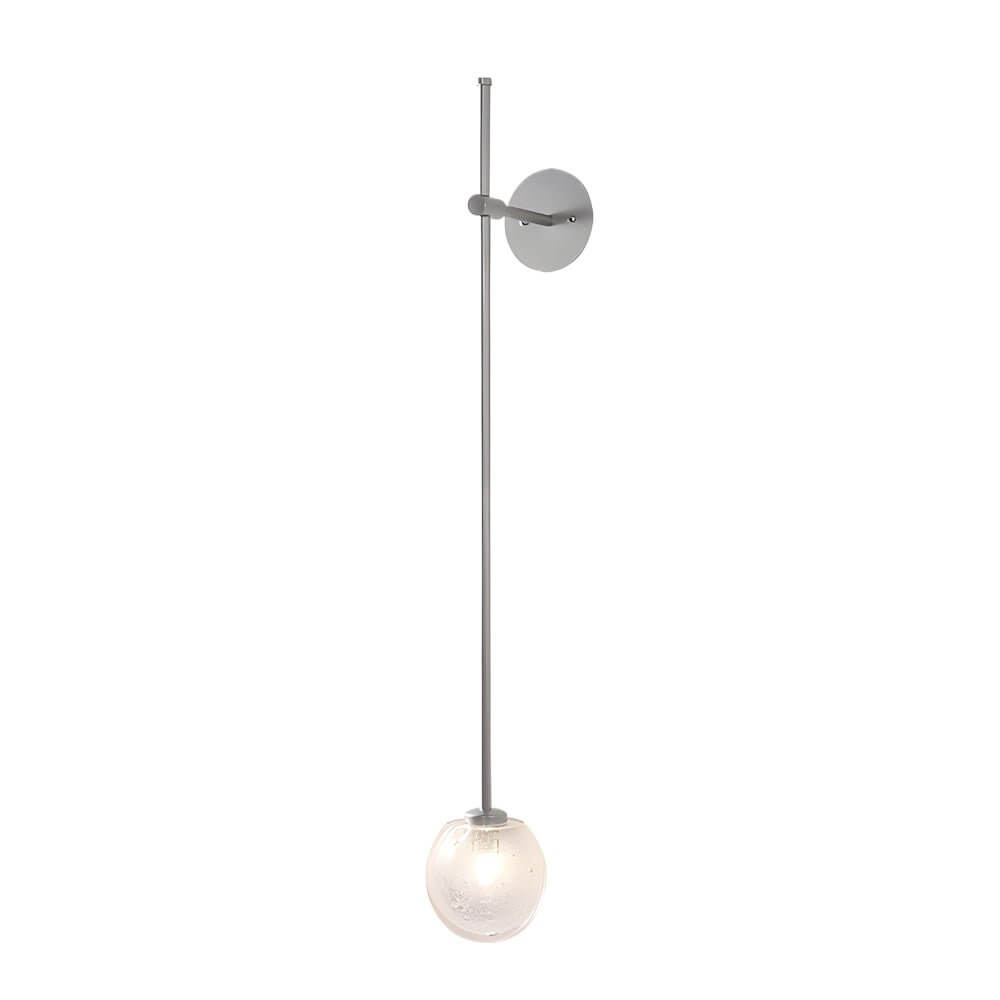 1 - Light Glass Bubble Globe Slim Wall Light