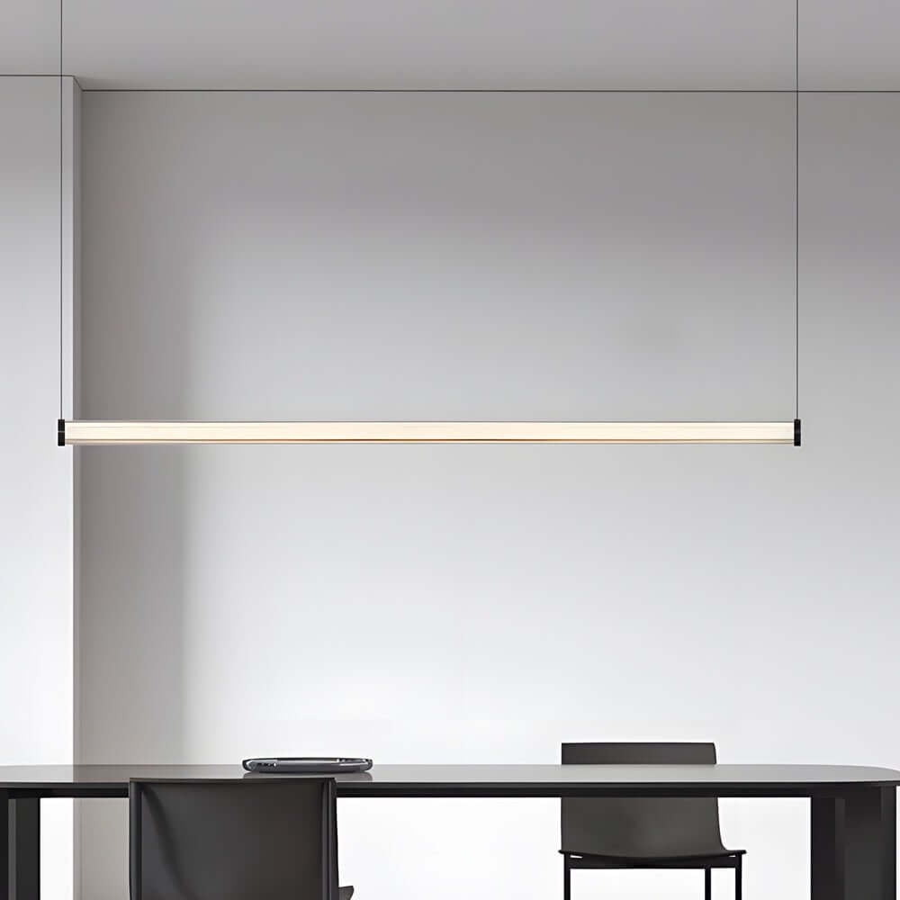 1 - Light Glass Linear LED Island Pendant Light