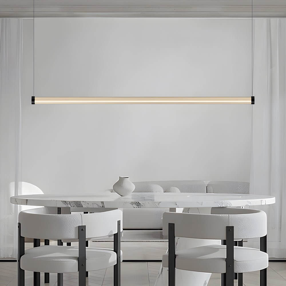 1 - Light Glass Linear LED Island Pendant Light