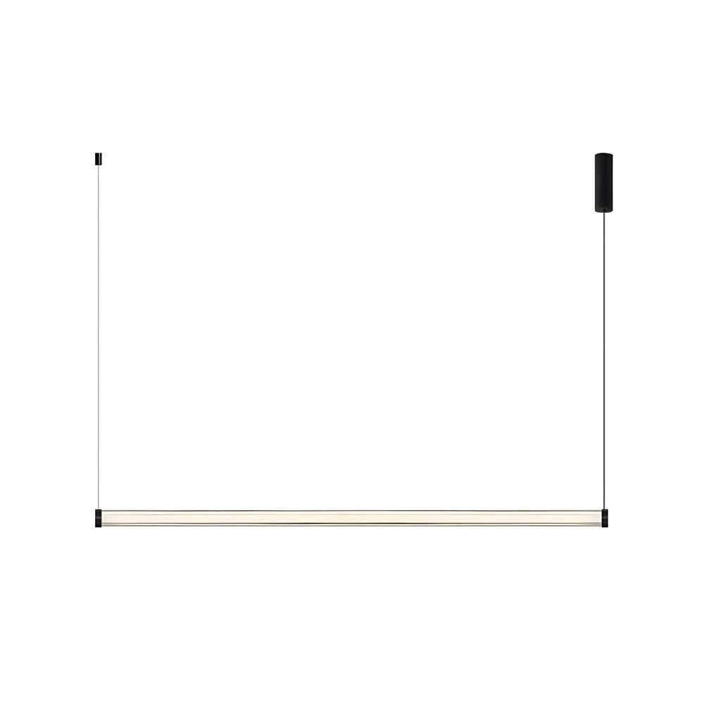 1 - Light Glass Linear LED Island Pendant Light