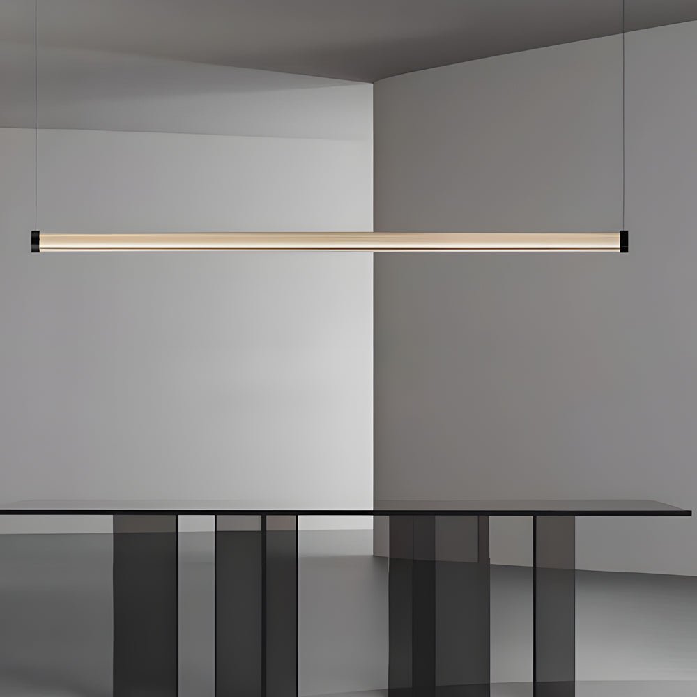 1 - Light Glass Linear LED Island Pendant Light
