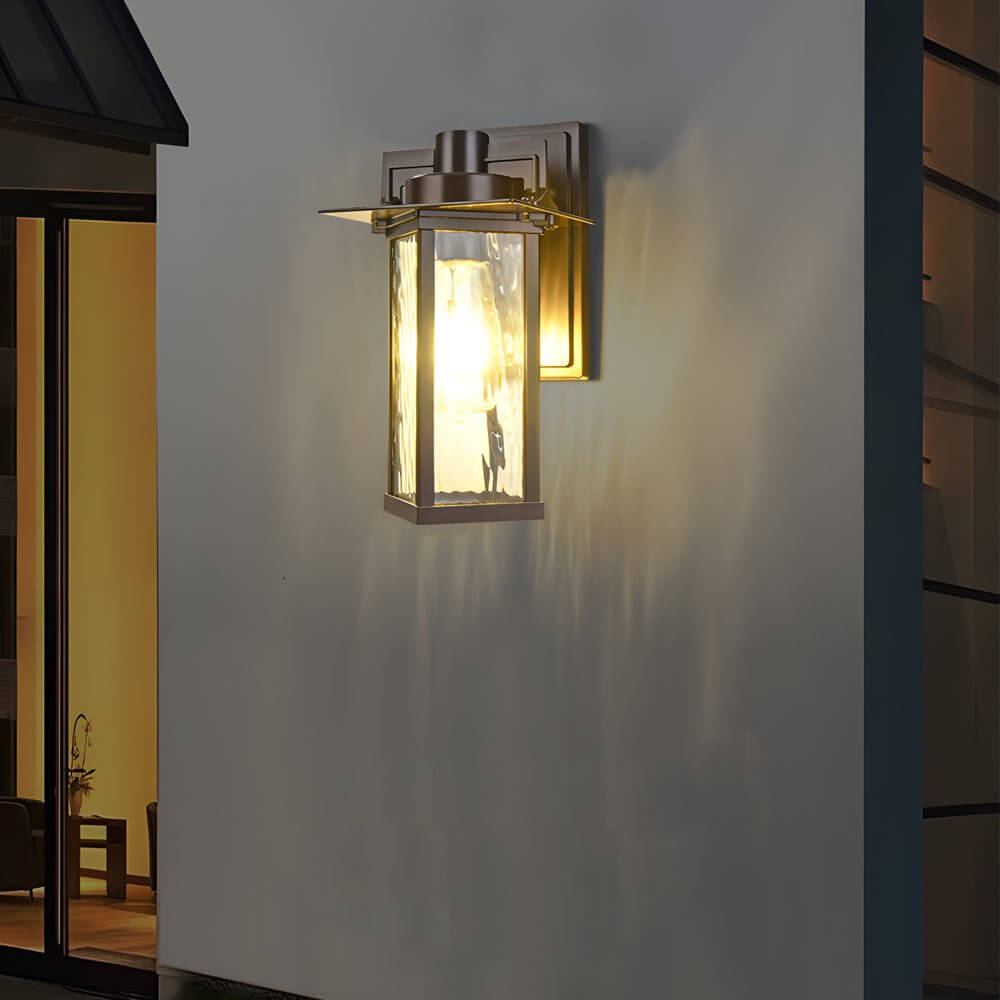 1 - Light Glass Outdoor Wall Lantern Sconce