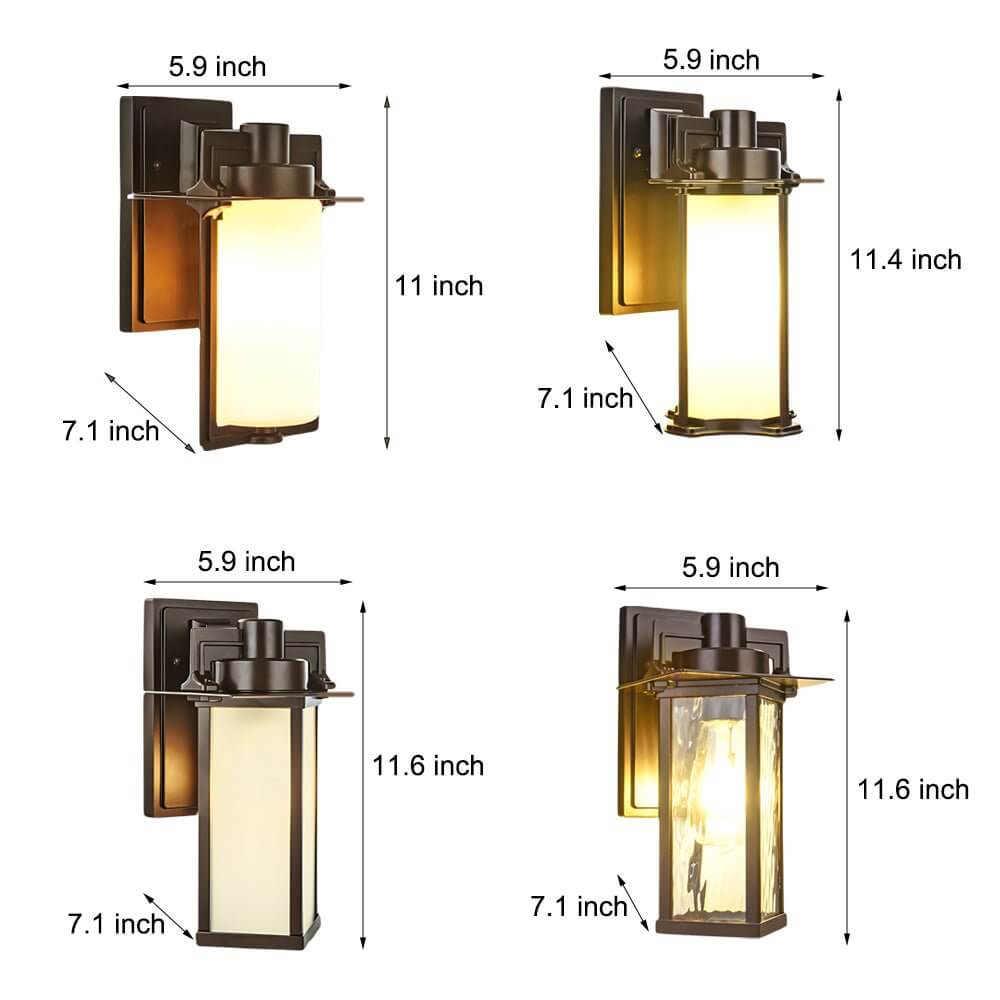 1 - Light Glass Outdoor Wall Lantern Sconce