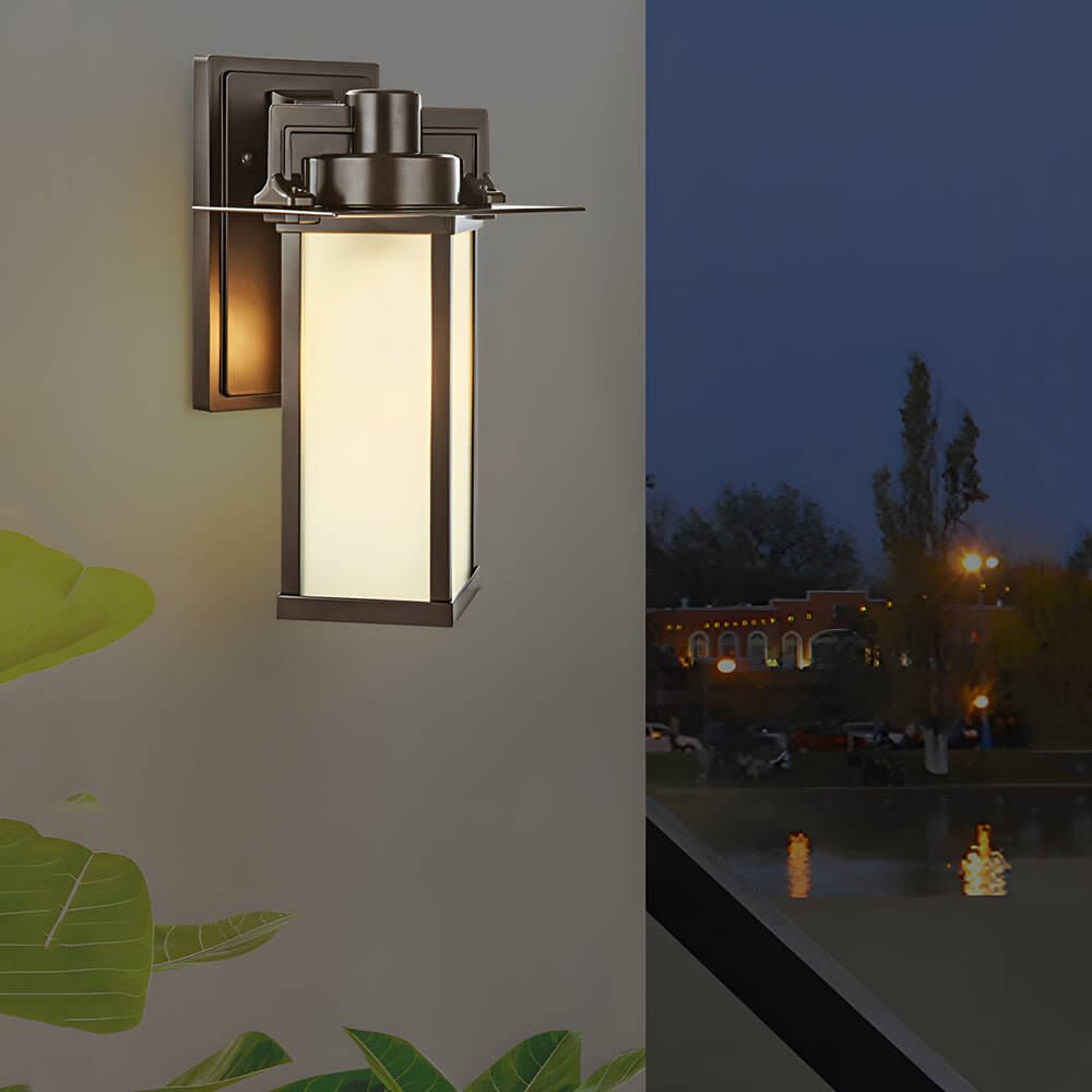 1 - Light Glass Outdoor Wall Lantern Sconce