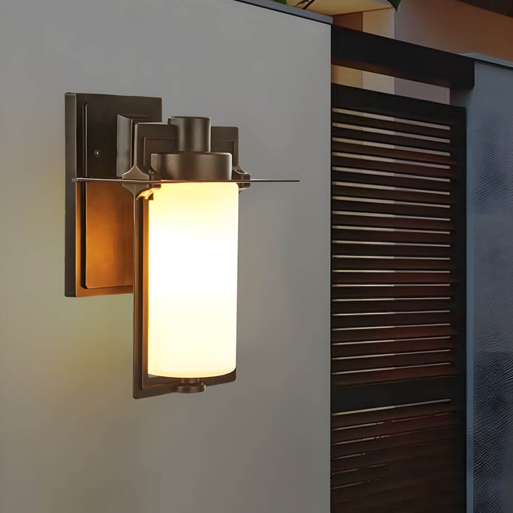 1 - Light Glass Outdoor Wall Lantern Sconce