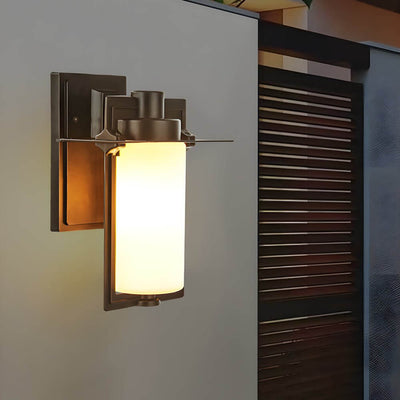 1-Light Glass Outdoor Wall Lantern Sconce