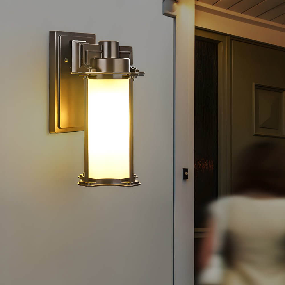1 - Light Glass Outdoor Wall Lantern Sconce