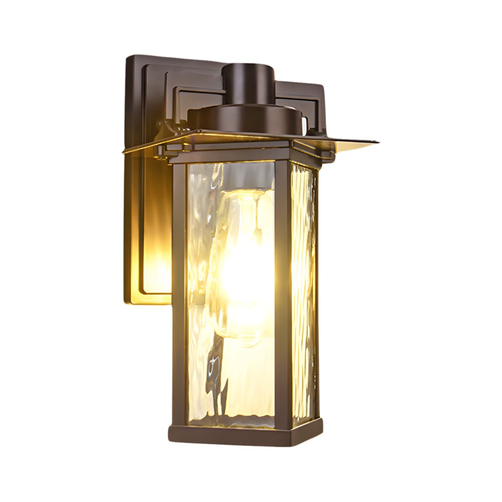 1 - Light Glass Outdoor Wall Lantern Sconce