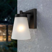 1 - Light Glass Waterproof Sensor Outdoor Wall Sconce