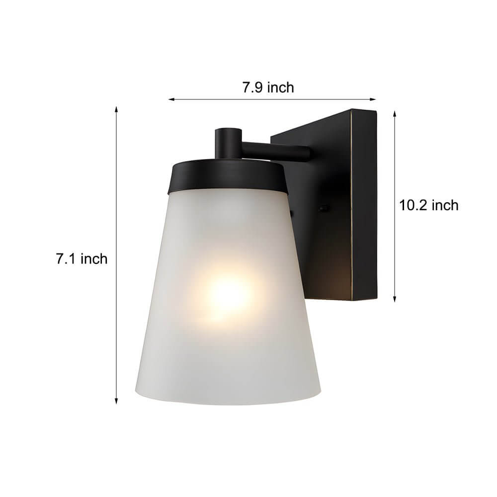 1 - Light Glass Waterproof Sensor Outdoor Wall Sconce