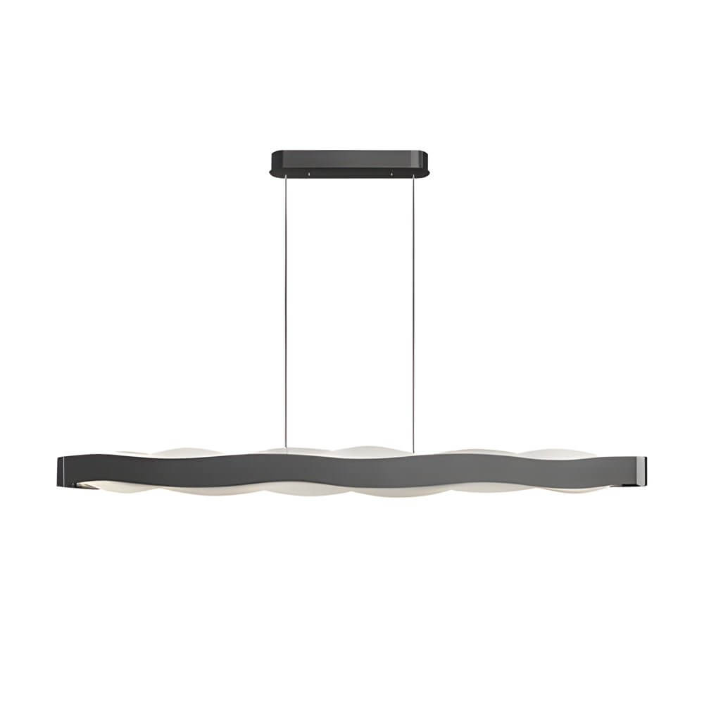 1 - Light Linear Wavy Round LED Pendant Light