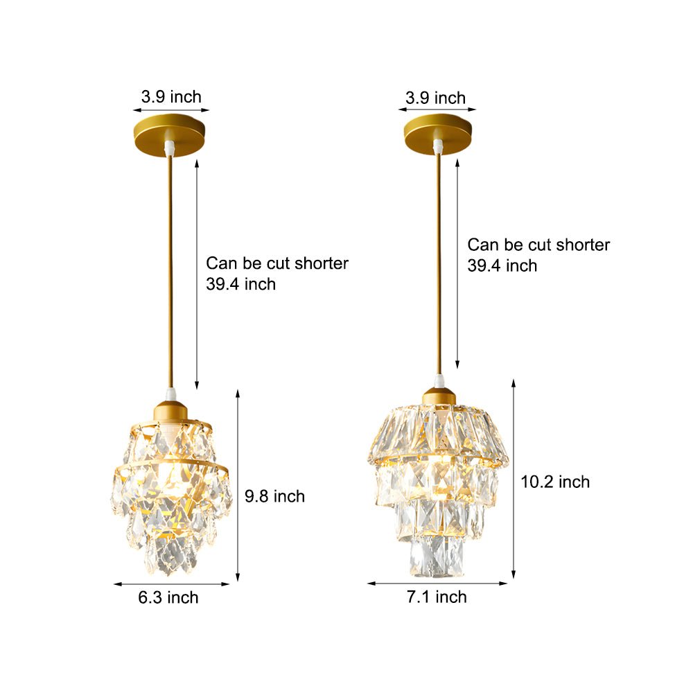 1 - Light Mini Crystal Small Pendant Light