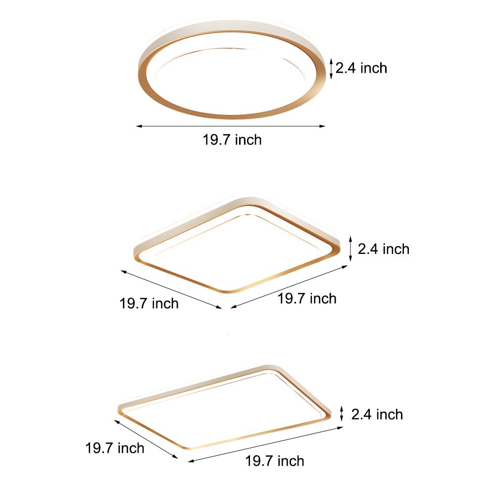 1 - Light Rectangular LED Flush Mount Ceiling Light