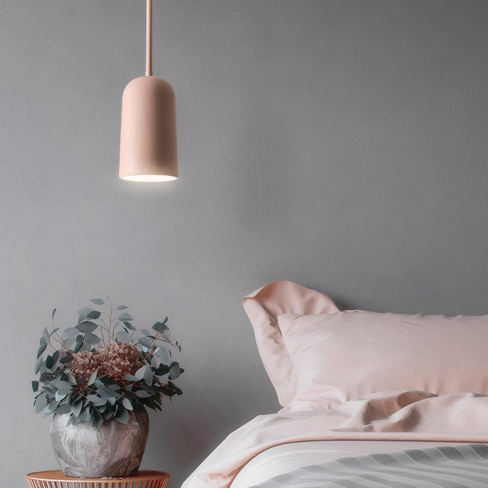 1 - Light Resin Pink Figura Arc Pendant Lamp