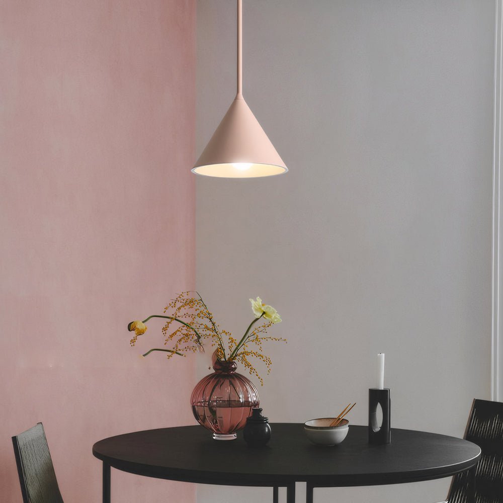 1 - Light Resin Pink Figura Arc Pendant Lamp