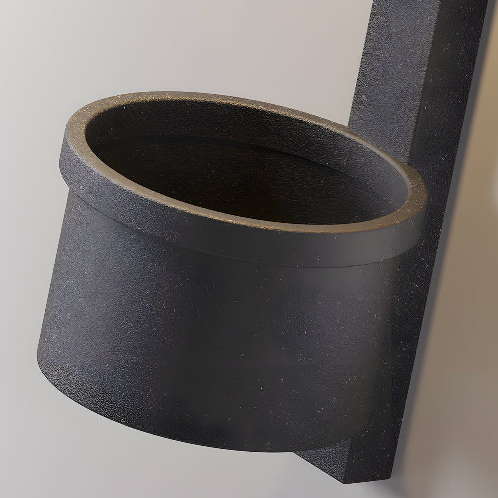 1 - Light Solar Wall Mounted Plant Stand Outdoor Wall Light with Planter