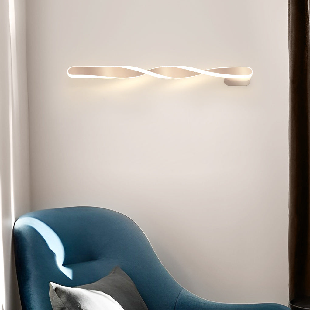Spiral-shaped 29W Minimalist Wall Lights Wall Sconce with LED Strip