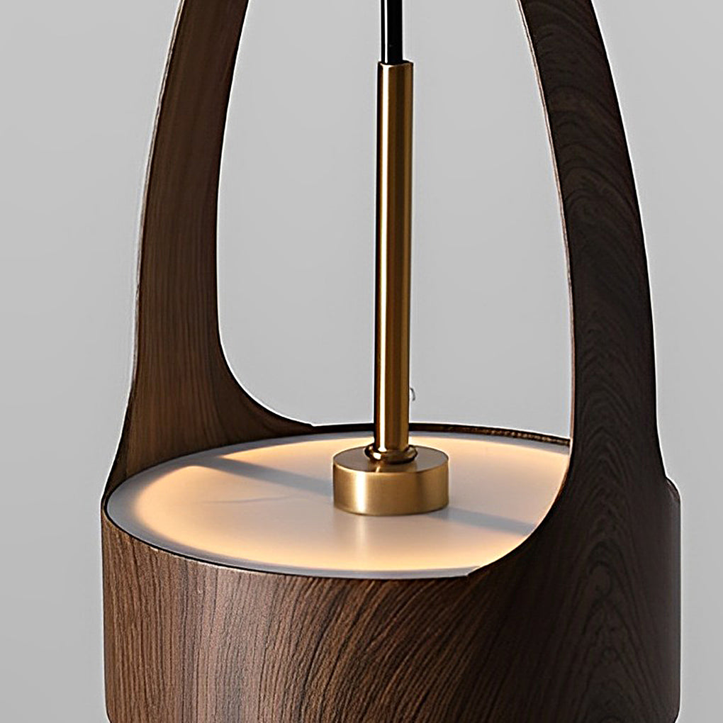 Wood Texture Acrylic LED Creative Nordic Small Chandelier Pendant Lamp