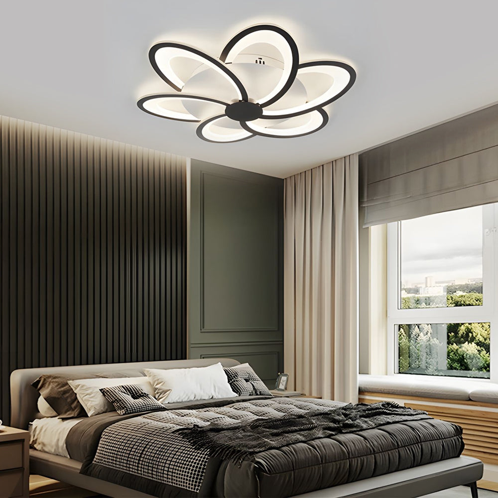 Modern Petal Flush Mount Light - Acrylic LED Flower Shape Ceiling Lamp