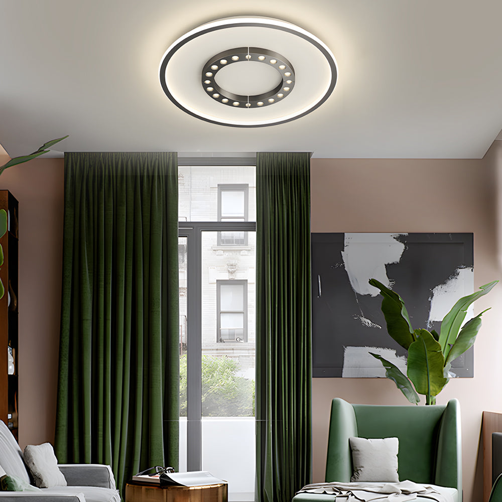 Square Round LED Anti-Glare 3 Step Dimming Modern Ceiling Lights Fixture