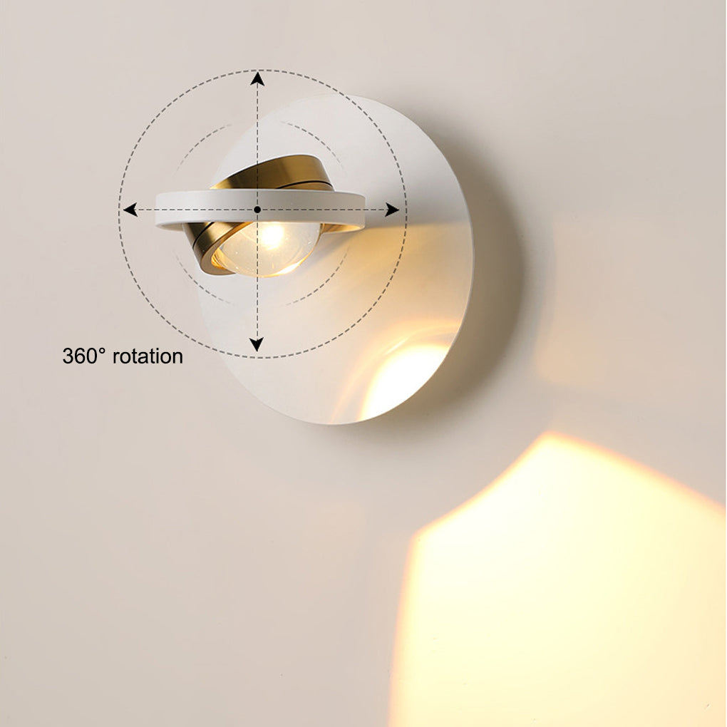 Round Square Creative Free Adjustable Direction Modern Wall Lights Fixture