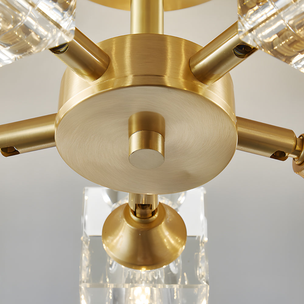 3/4/5/6-Light 180° Adjustable Crystal Shades Ceiling Light Fixture