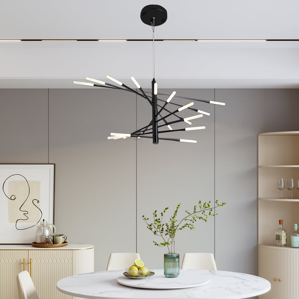 Elegant LED Chandelier Contemporary Spiral Sputnik Light