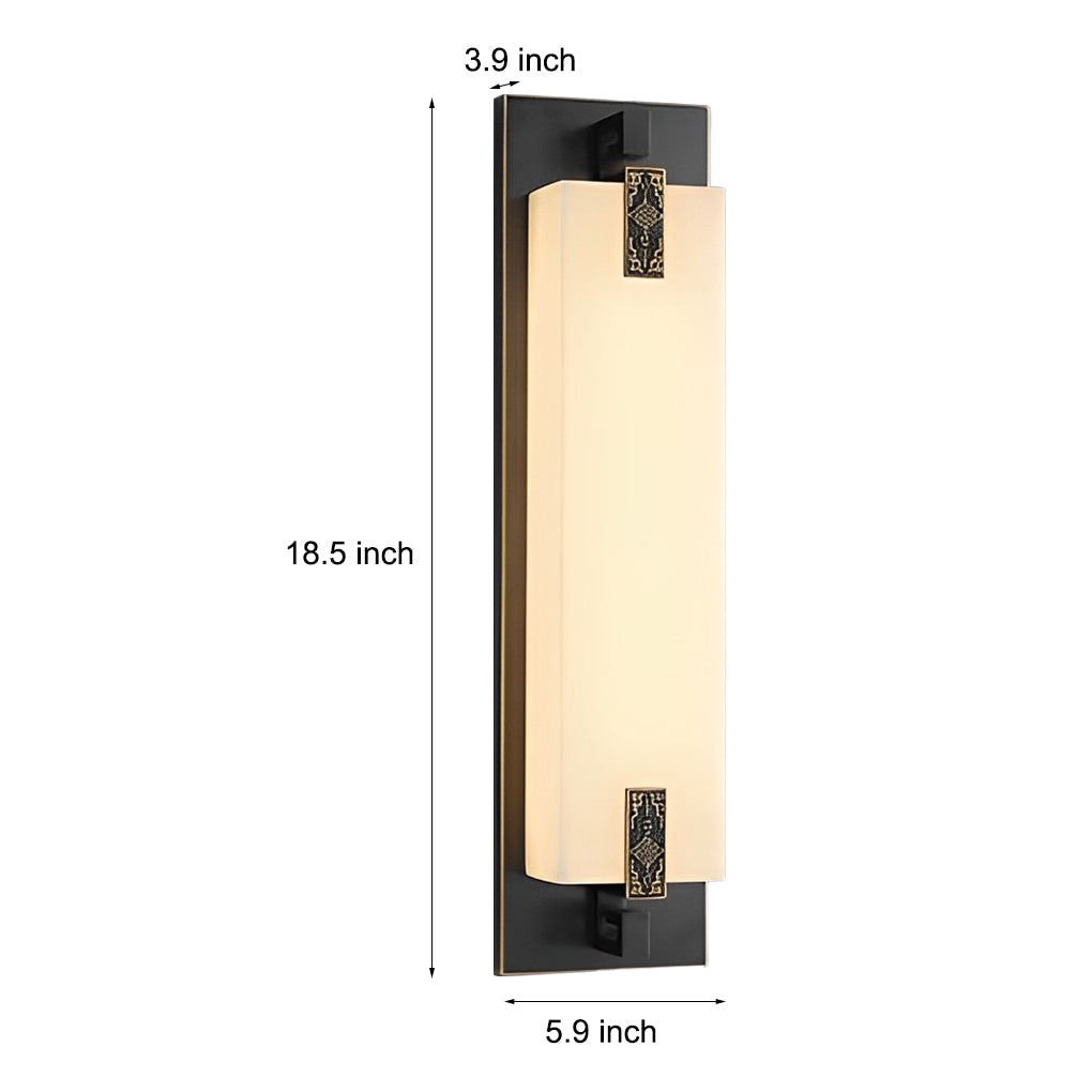 Outdoor Waterproof LED Copper Retro Exterior Wall Lights Sconces Lighting