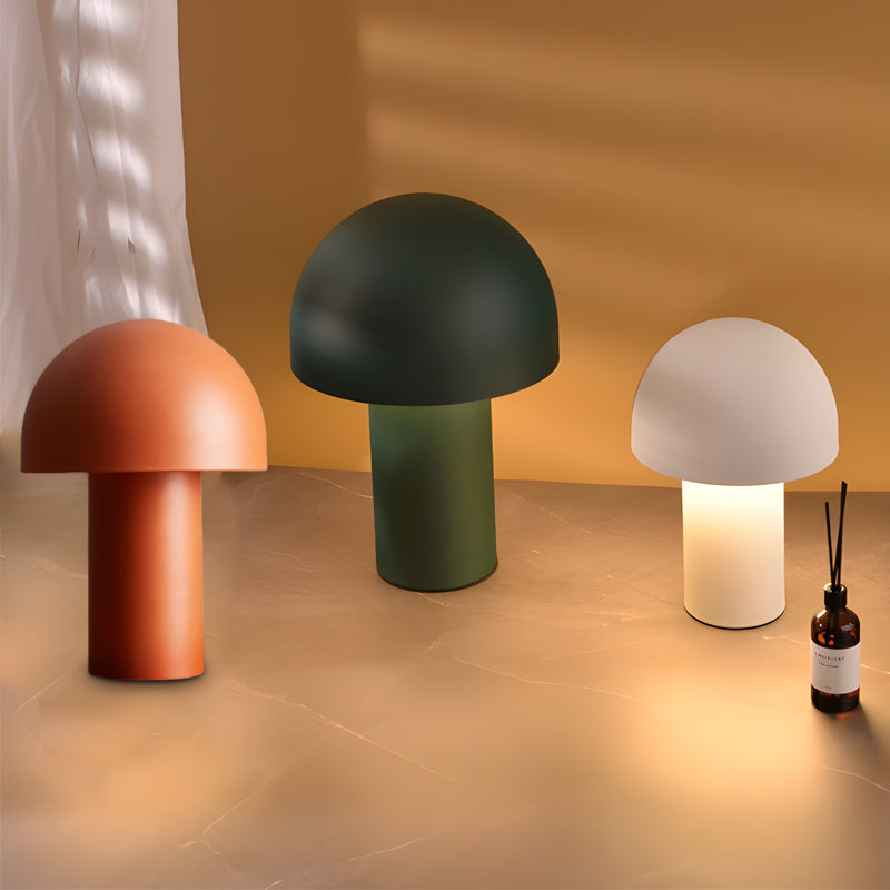 Round Mushroom Ins Atmosphere Decor Metal Nordic Table Lamp with US Plug - Dazuma