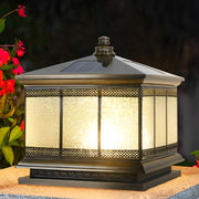 Intelligent Four Step Dimming Waterproof Retro Solar Fence Post Lights - Dazuma