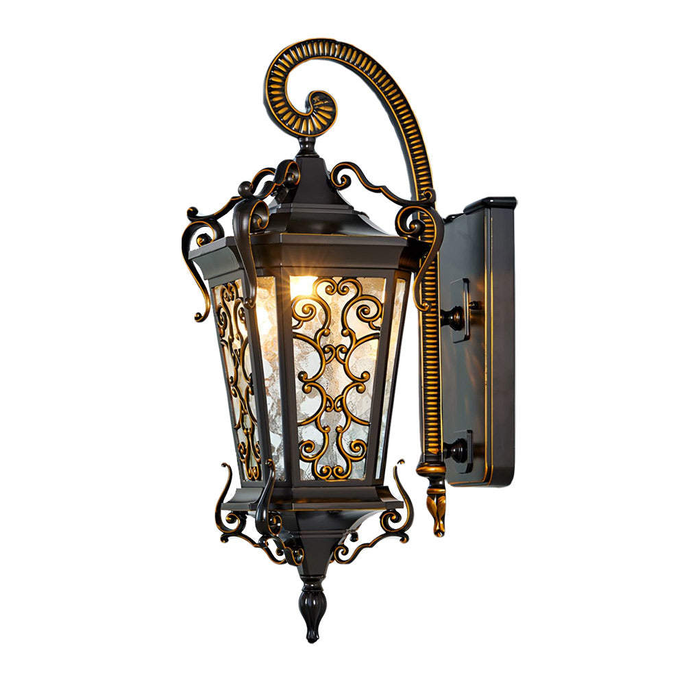 Pattern Outdoor Waterproof European Style Wall Lamp Exterior Lights