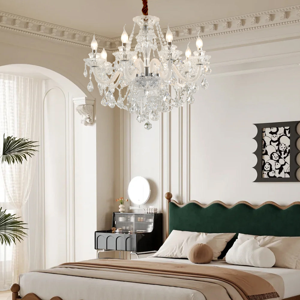 Luxury Glass Crystal Candlelight Retro European Style Chandelier - Dazuma
