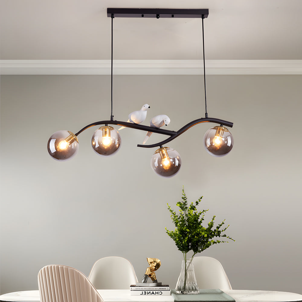 Long Branches Birds Balls 3 Step Dimming Nordic Dining Room Chandeliers