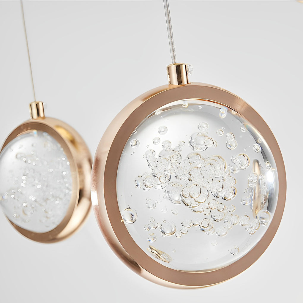 Bubbles Crystal Shade Creative Adjustable Luxury Modern Long Chandelier