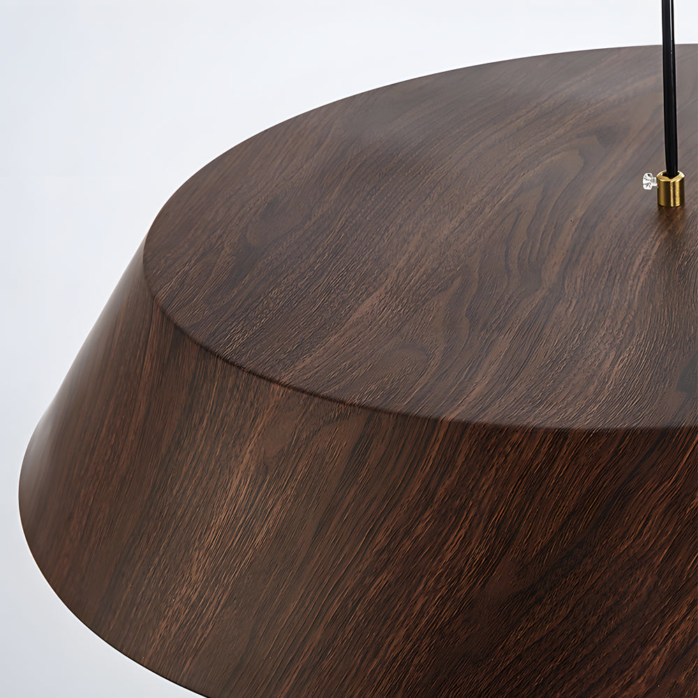 15.74-Inch Round Wood Japanese Style LED Pendant Light