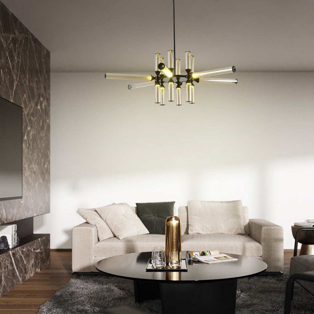 Creative Spliced Glass Tube LED Minimalist Nordic Chandelier Pendant Lights - Dazuma