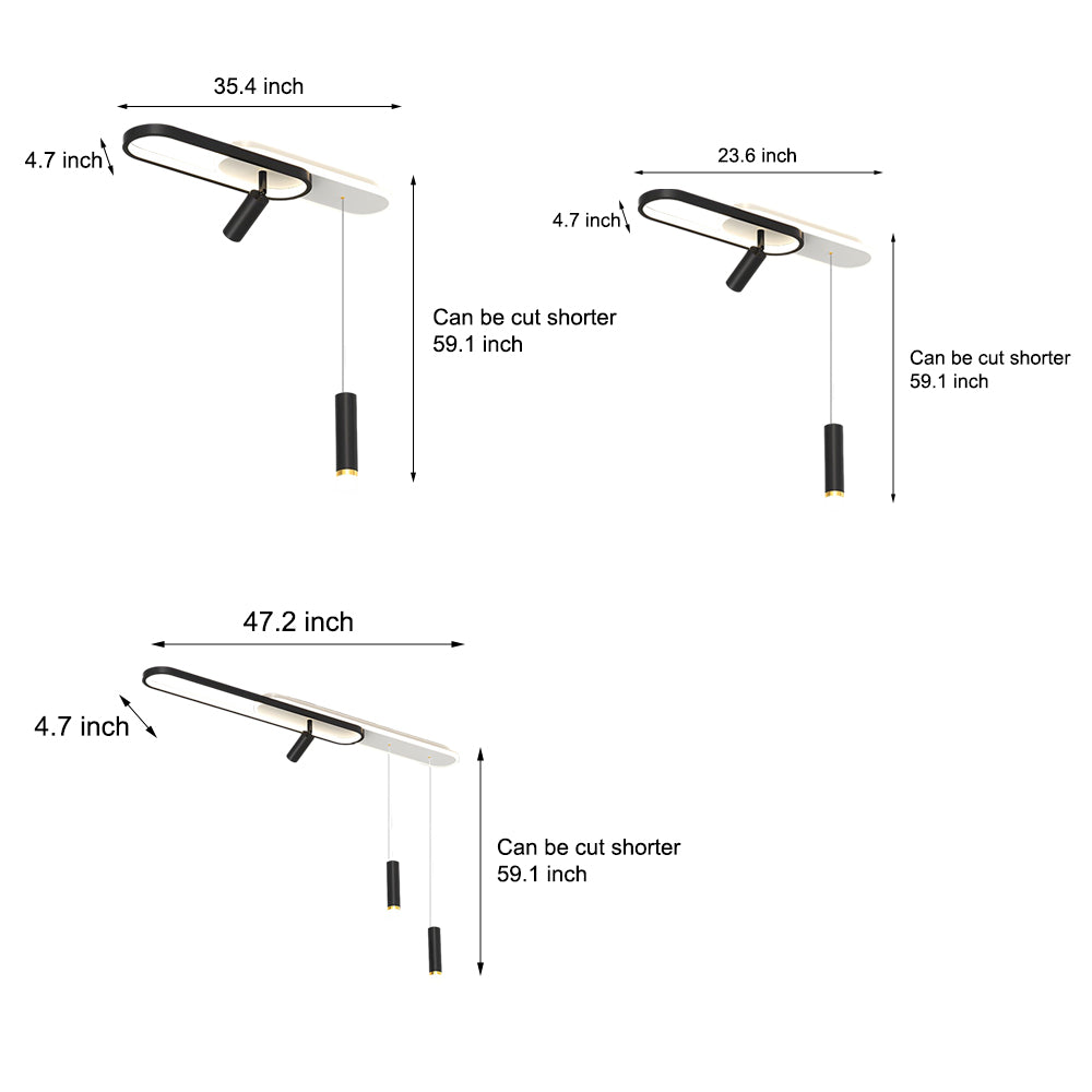 Long Strip 3 Step Dimming Modern Ceiling Lights Spotlights Hanging Lights