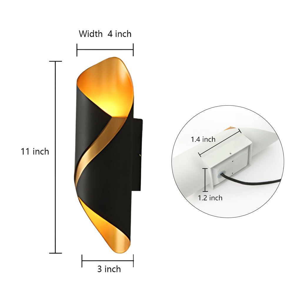 LED Up and Down White Light Waterproof Modern Wall Sconce