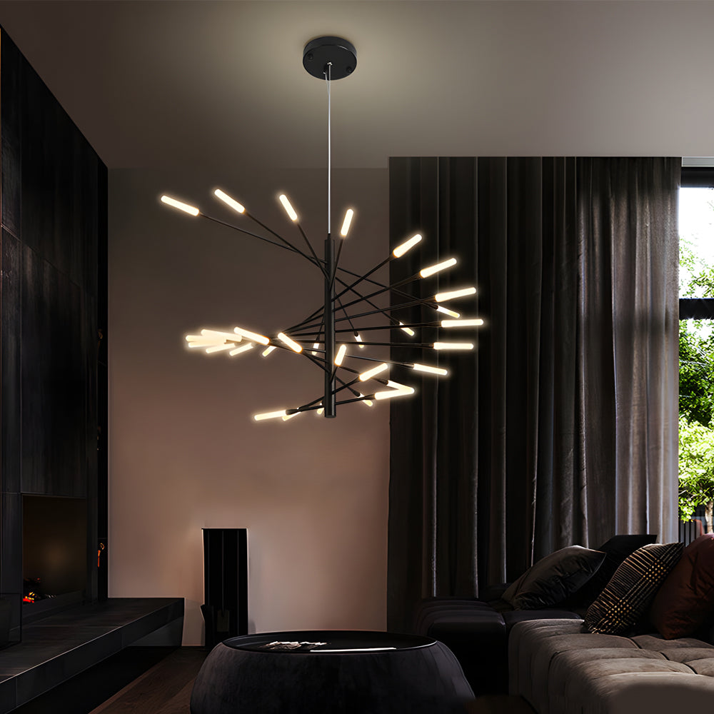Elegant LED Chandelier Contemporary Spiral Sputnik Light