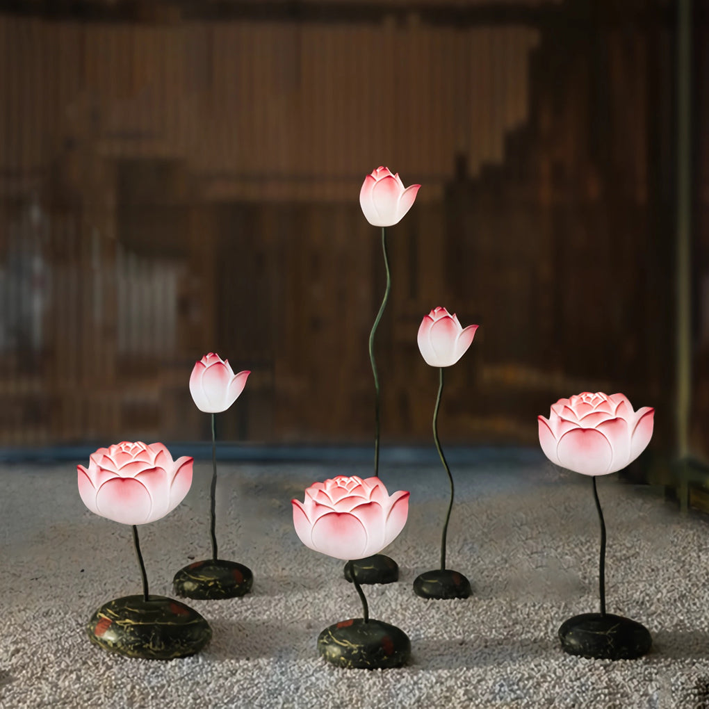 Classical Lotus Flower Zen-Feeling LED Retro Floor Lamp Standing Lamp - Dazuma