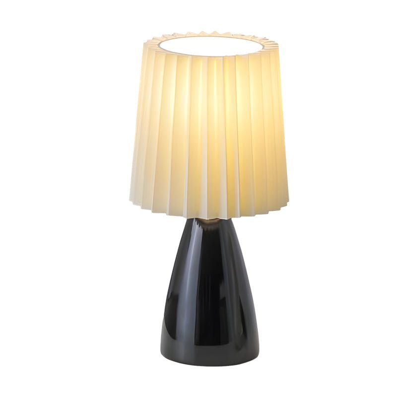 12 inch Pleated - Shade Glass Dimmable Table Lamp