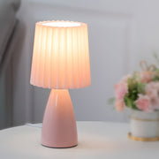 12 inch Pleated - Shade Glass Dimmable Table Lamp