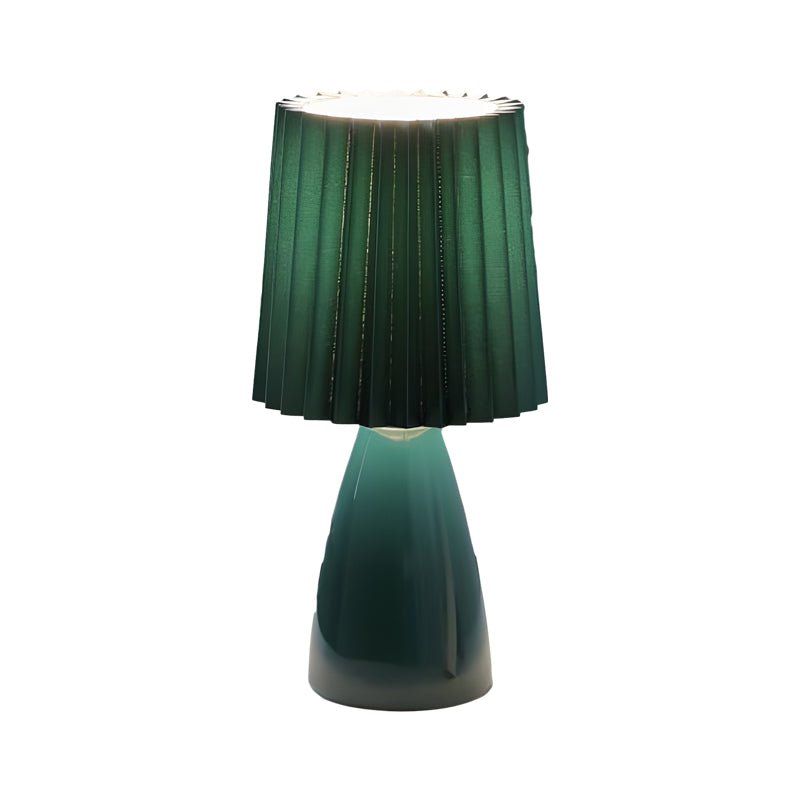 12 inch Pleated - Shade Glass Dimmable Table Lamp