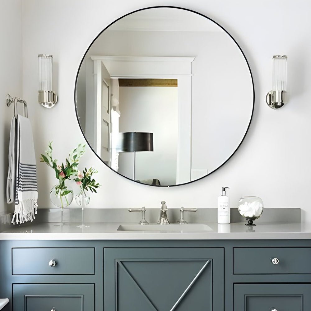 1/2 - light Modern Chrome/Gold Wall Sconce with Cylinder Clear Glass Shade