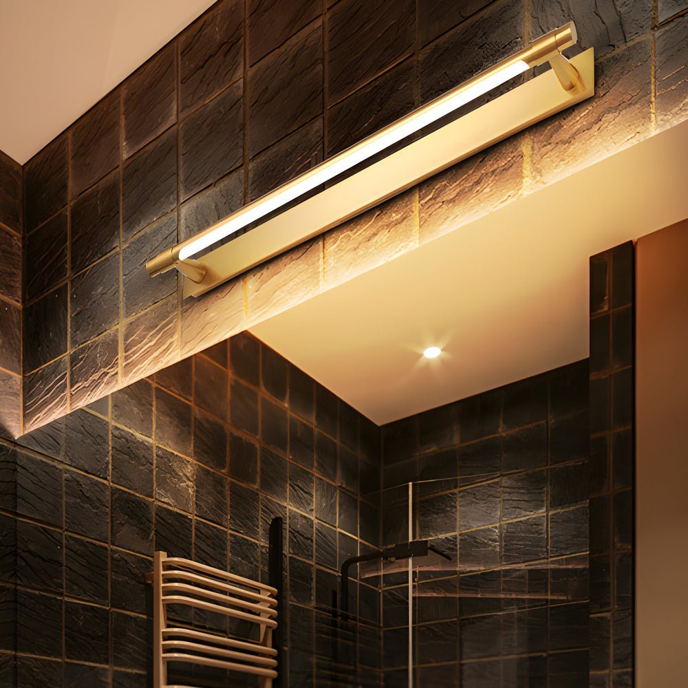 120° Rotatable Flush - Mount Bathroom Vanity Light with Linear Bar and Elegant Finishes