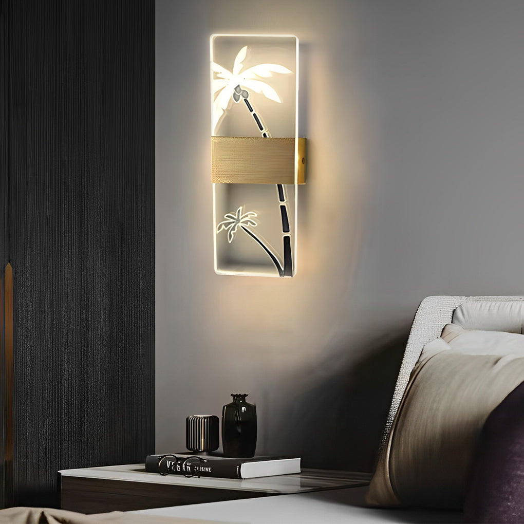 Rectangular Retro Creative Patterns LED Modern Wall Lamp Wall Lights