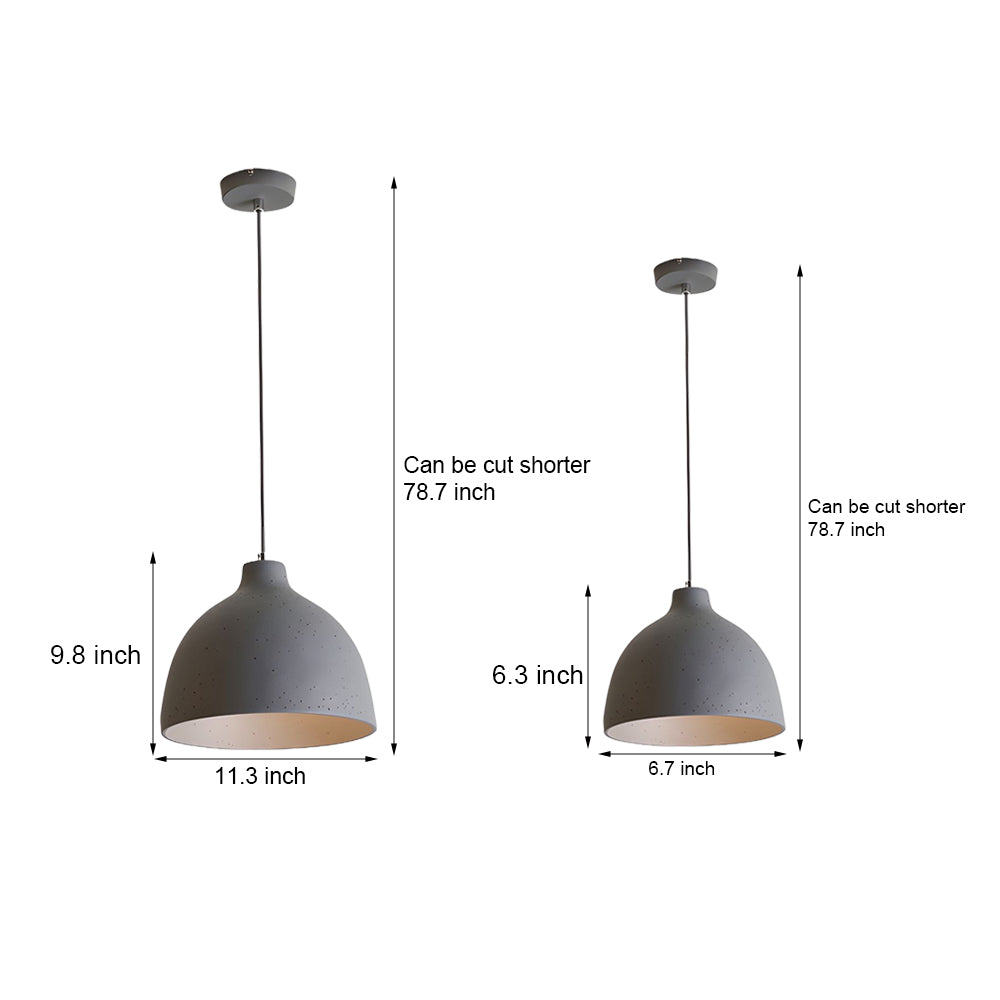 Modern Adjustable Resin Bowl Pendant Lamp